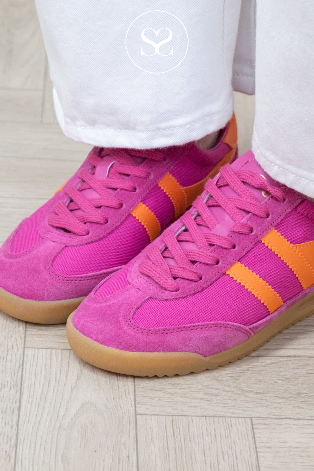 Gola tornado pink and orange trainers for women in Ireland