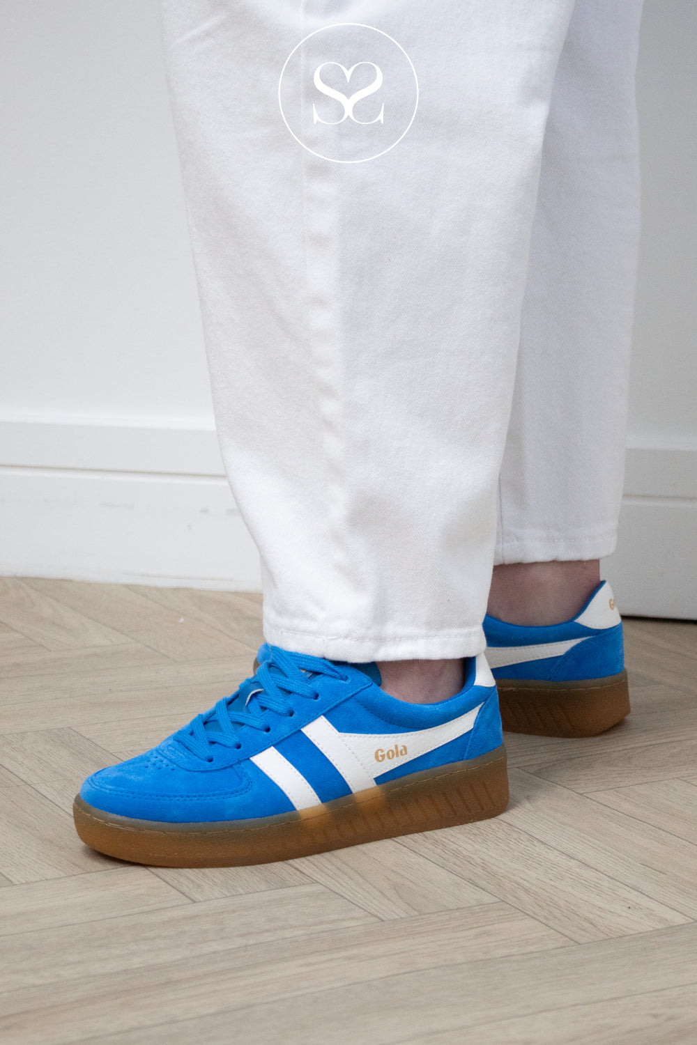Brigh blue platform trainers from Gola - grandslam