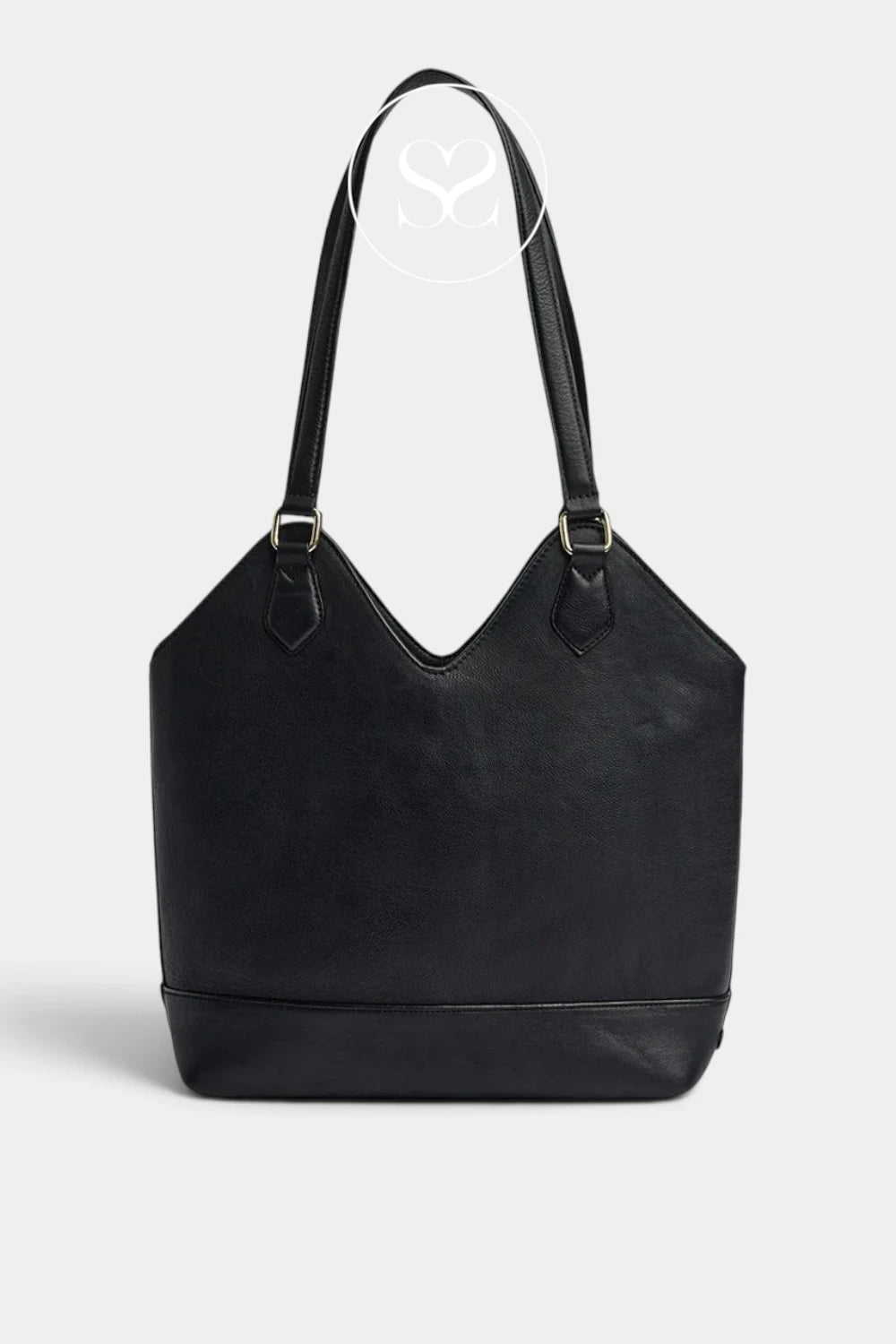 Depeche Black Leather Handbag -17260