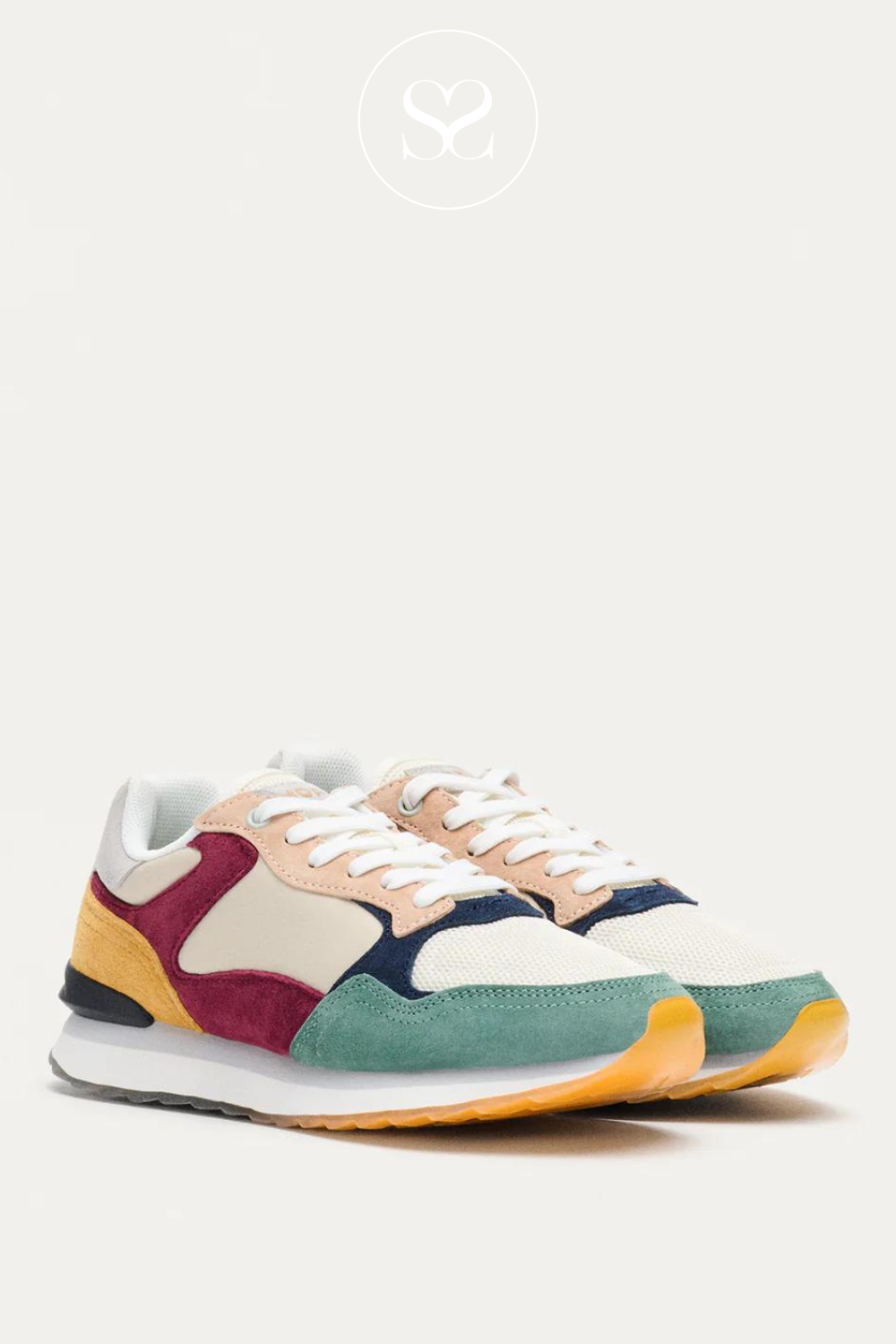 HOFF MONTREAL COLOURFUL TRAINERS WITH WHITE LACES, HOFF LOGO ON THE HEEL AND MONTREAL BRANDING ON THE SOLE