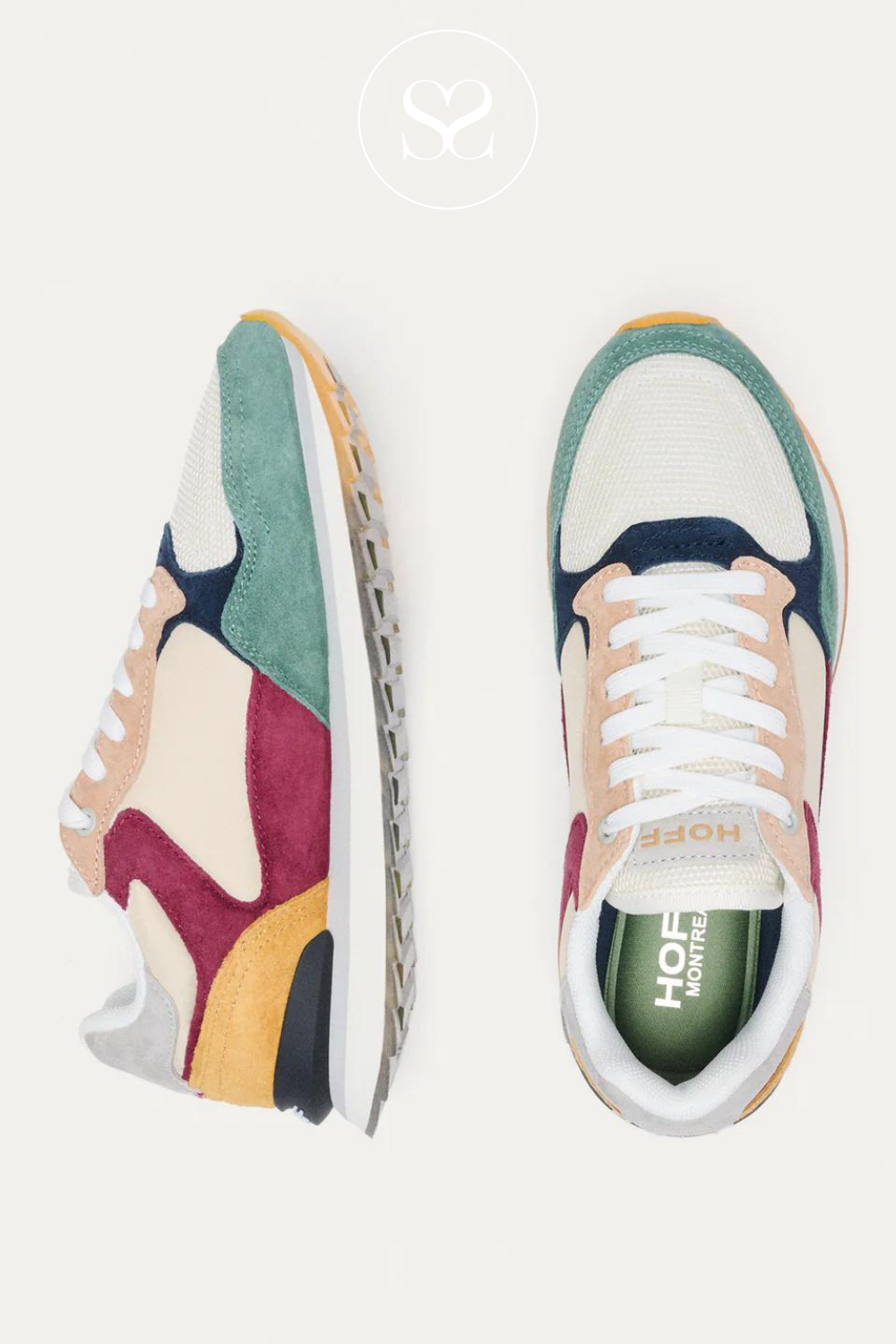 HOFF MONTREAL COLOURFUL TRAINERS WITH WHITE LACES, HOFF LOGO ON THE HEEL AND MONTREAL BRANDING ON THE SOLE