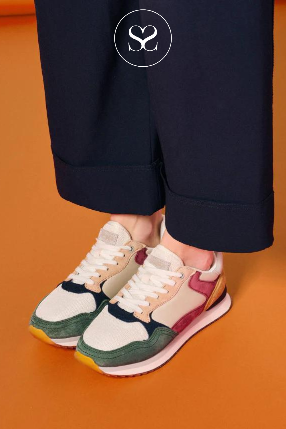 HOFF MONTREAL COLOURFUL TRAINERS WITH WHITE LACES, HOFF LOGO ON THE HEEL AND MONTREAL BRANDING ON THE SOLE