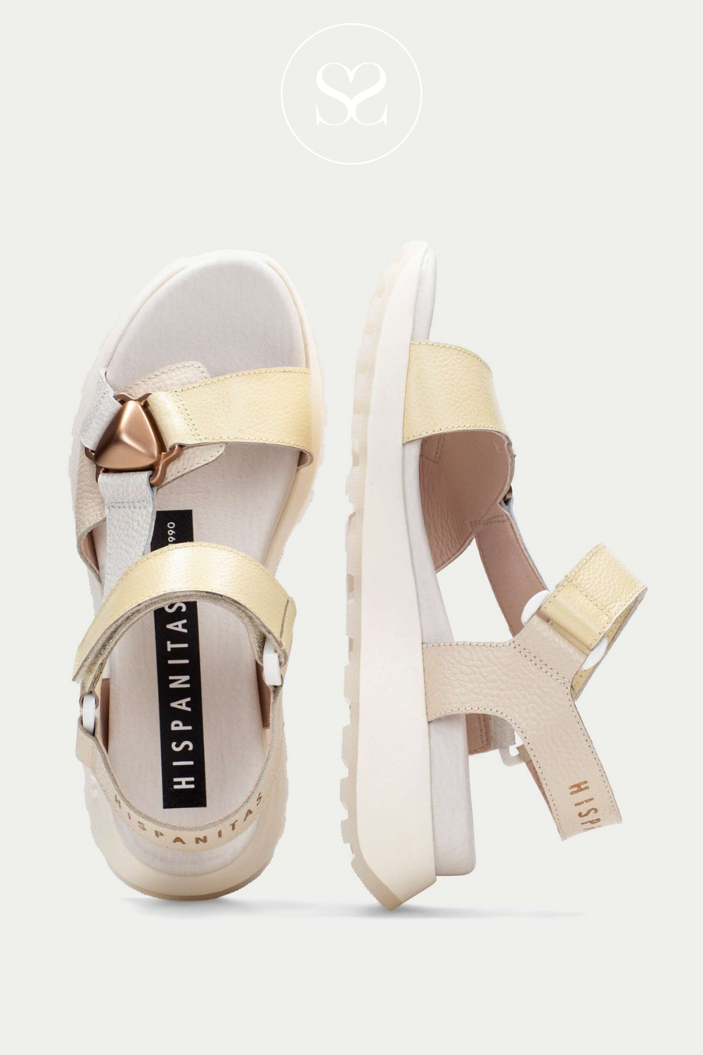 Hispanitas CHV264807 yellow and white summer sandals. Soft pastel coloured sandal- perfect for summer holidays