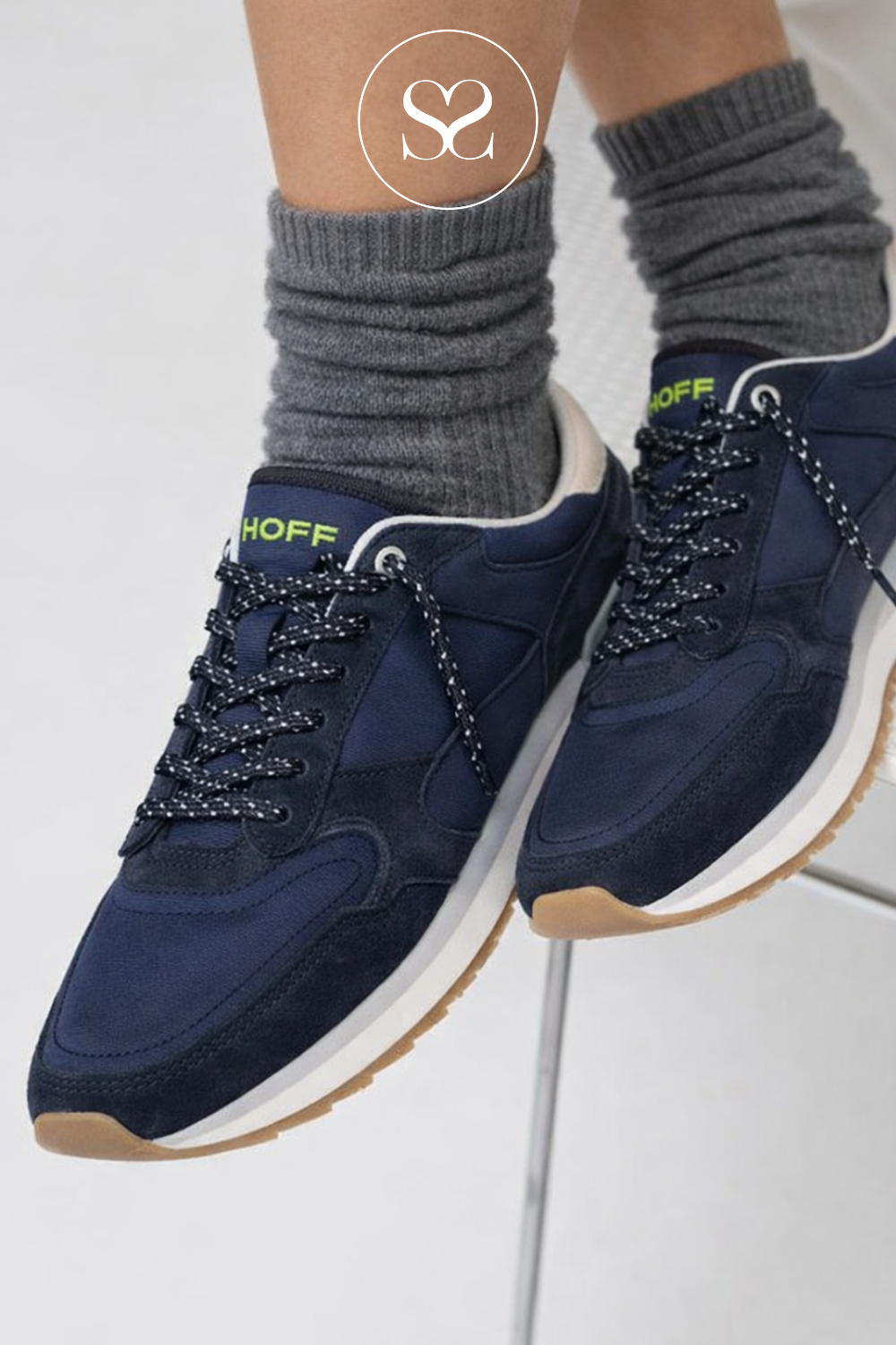 HOFF NAVY RETRO WOMEN'S TRAINERS - CITY MILANO