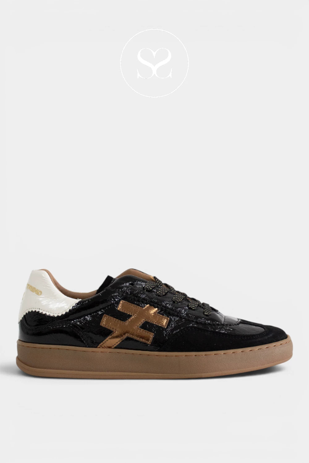 Another Trend Black Patent Trainers A032-92