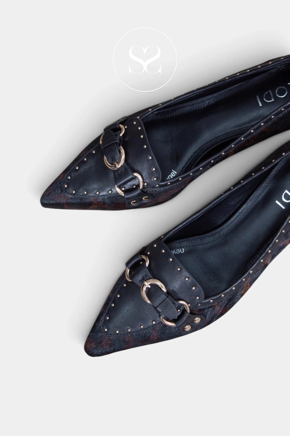Lodi Brown Leopard Print Pony Court Shoes - Casion