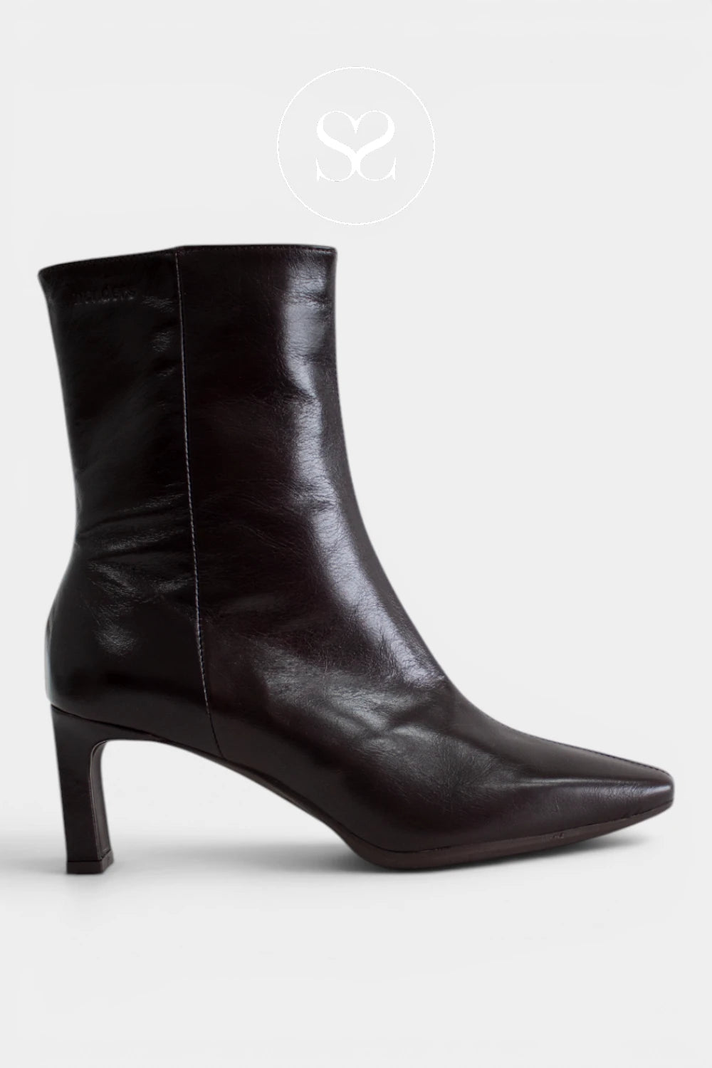 Wonders Chocolate Brown Pointed Heeled Ankle Boots - M-6301 - Ireland