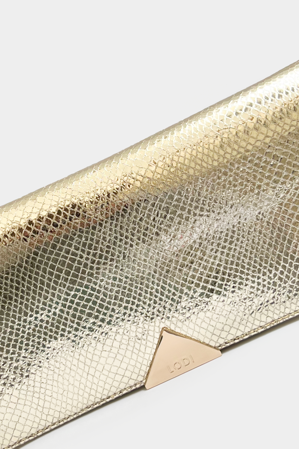 LODI L-1610 VINTAGE GOLD TEXTURED - ENVELOPE CLUTCH BAG