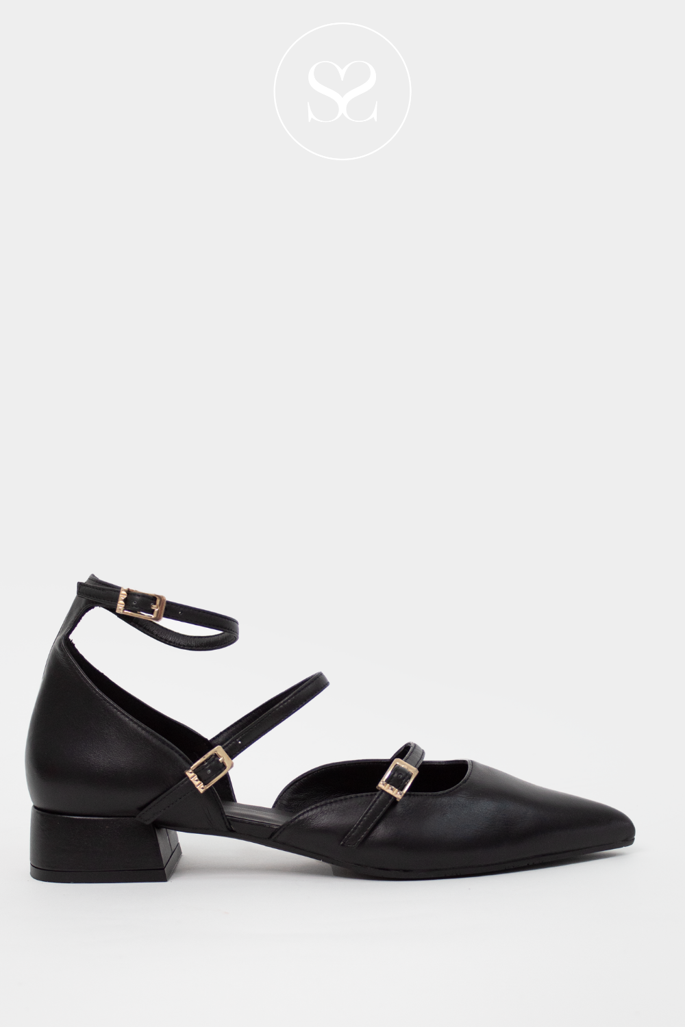 Block heel pumps leather sale
