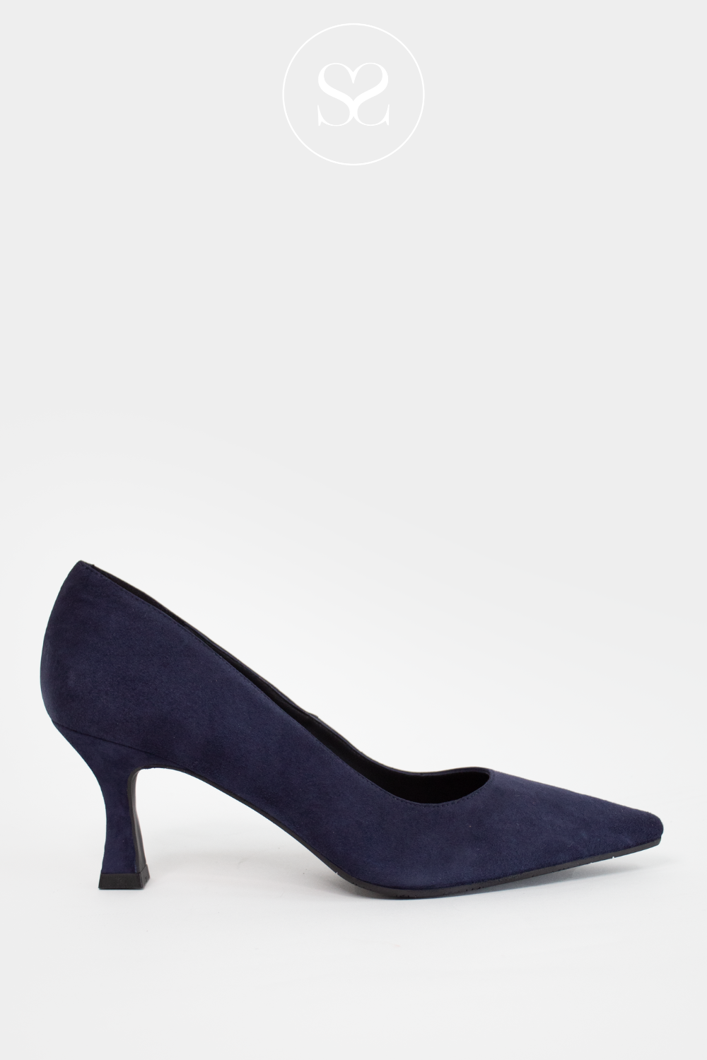 LODI JONA NEW NAVY SUEDE COURT SHOES