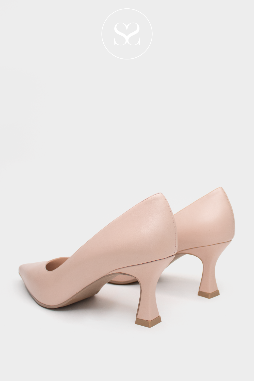 KITTEN HEEL SHOES FOR WOMEN IN NUDE LEATHER - LODI JONA