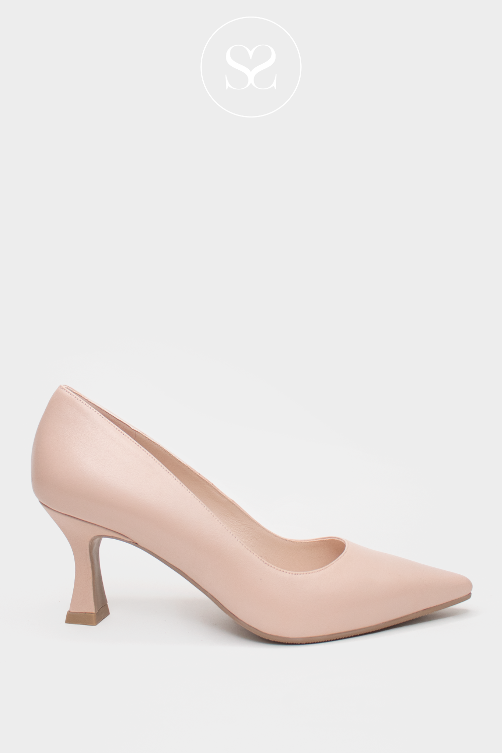 LODI JONA HEELS IN NUDE LEATHER