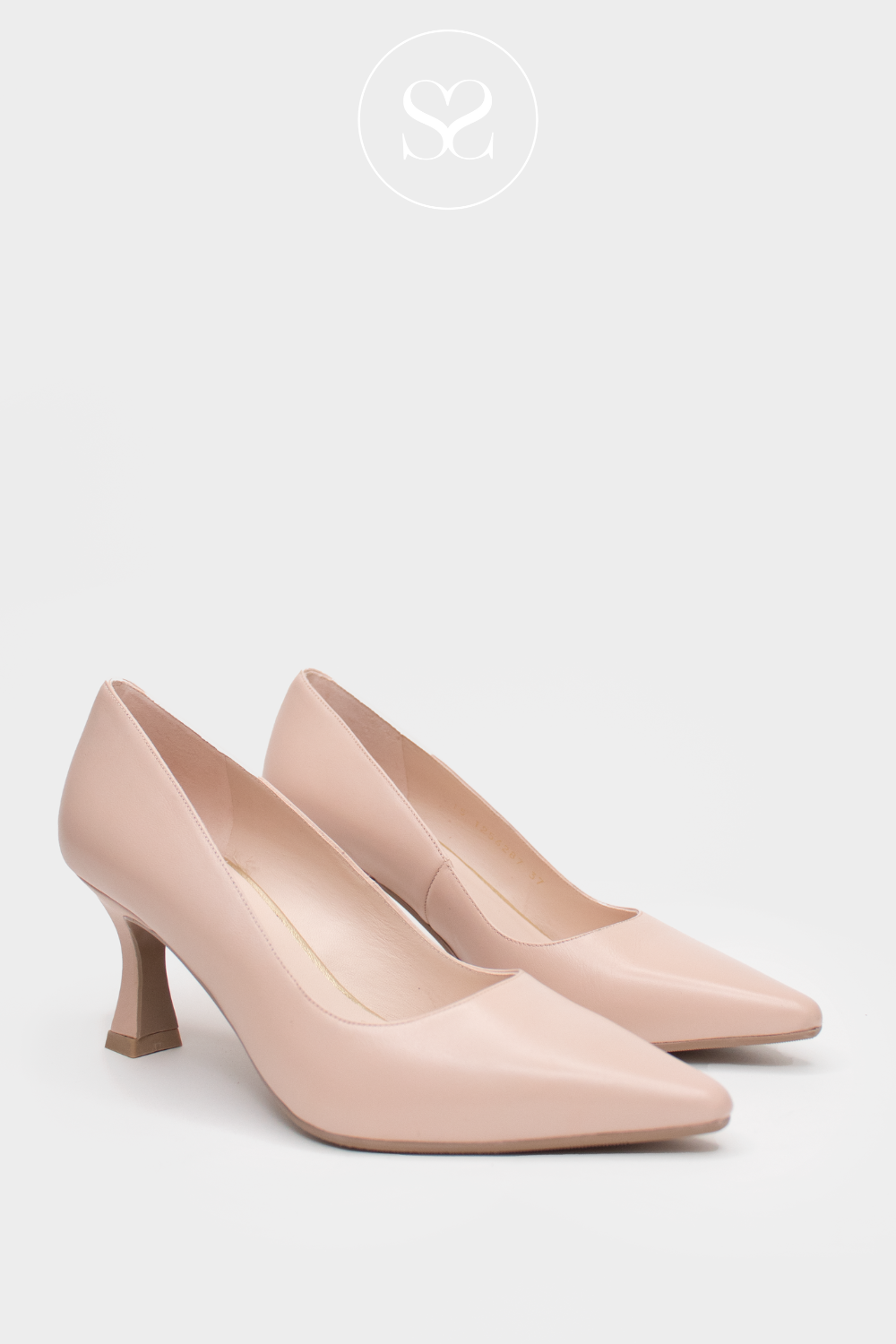 COMFORTABLE NUDE HEELS FOR WOMEN