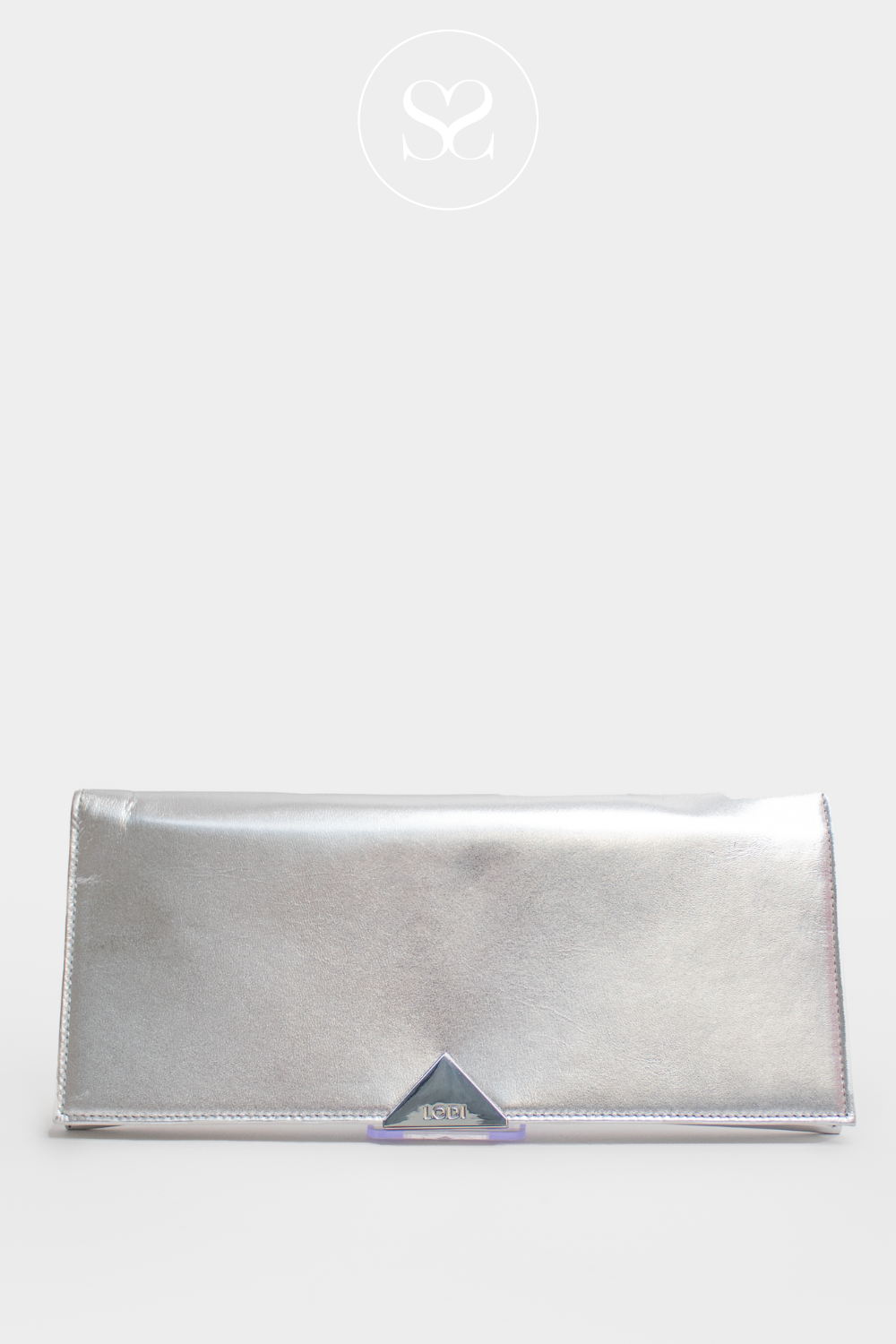 LODI L-1610 SILVER CLUTCH BAG LODI SHOES IRELAND DRESS BAGS