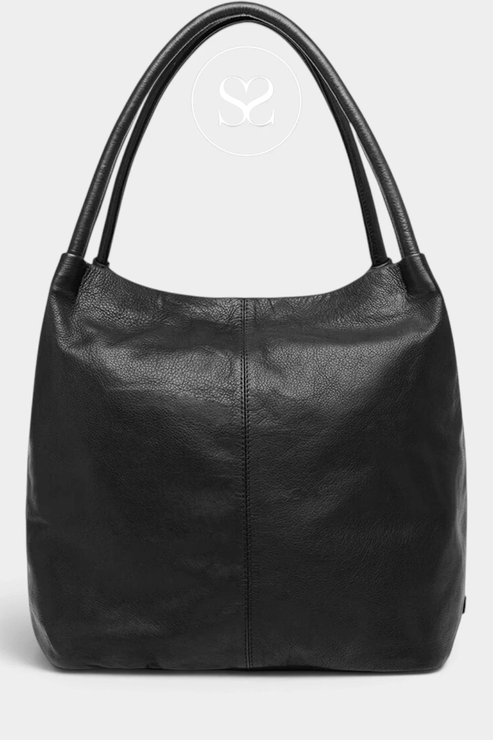 Depeche Black Leather Shopper Bag - 15698