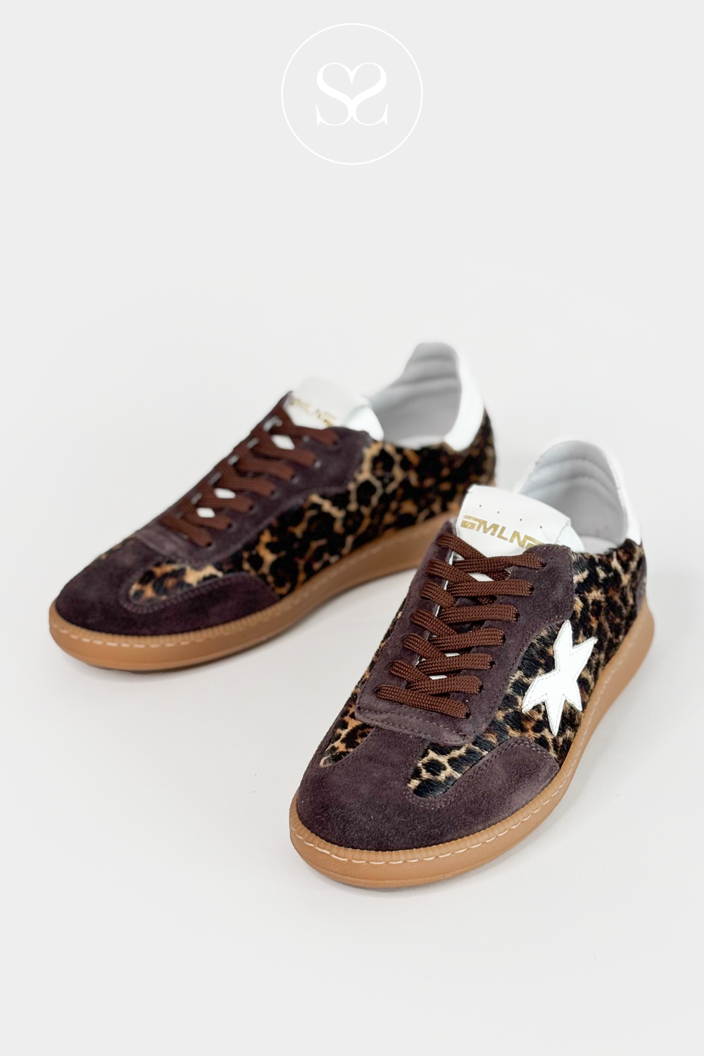 MELINE-A-162 PONY FUR SNEAKERS. LACE UP STYLE.