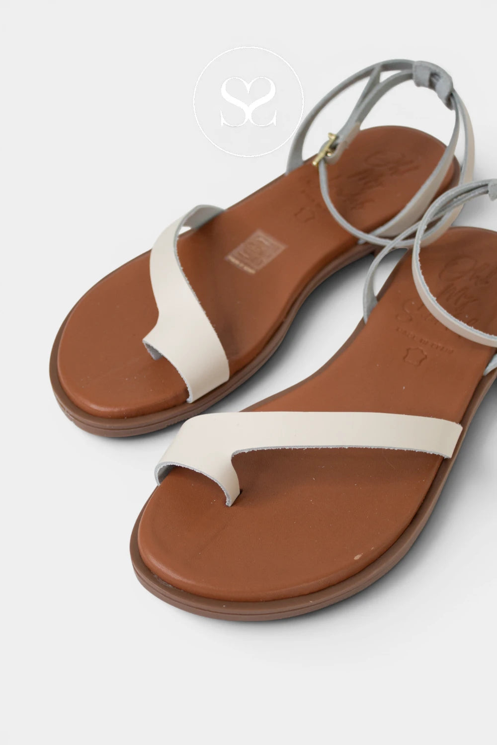 Off white toe loop sandals from Oh My Sandals