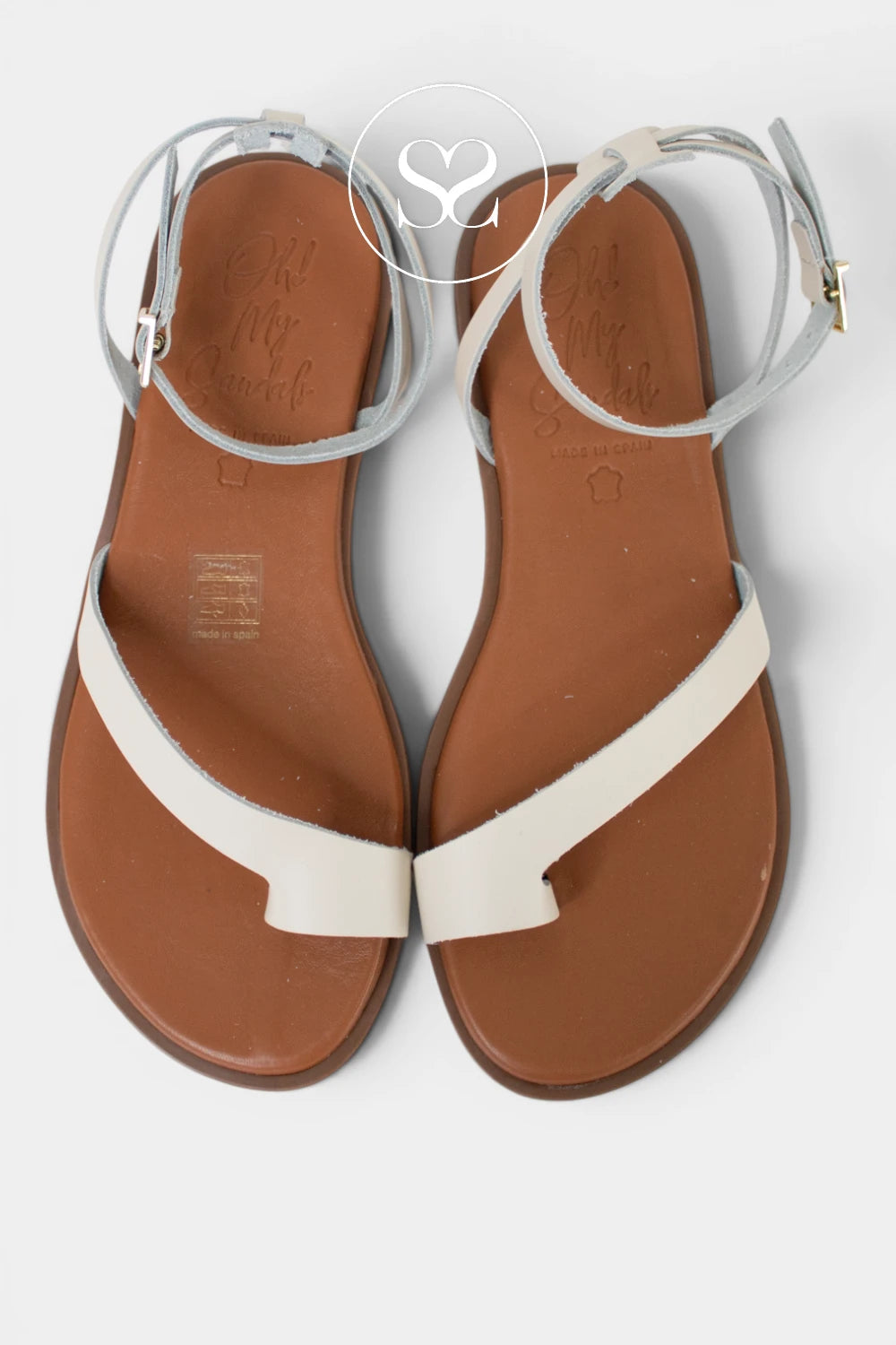 Oh My Sandals Off-White Flat Sandals 5857