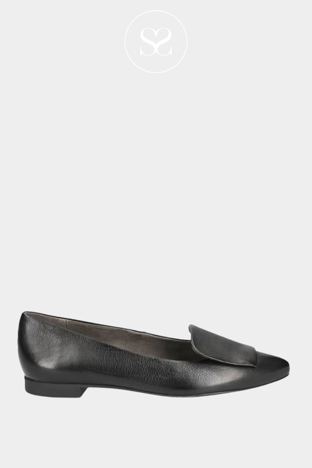 PAUL GREEN 3792 BLACK LEATHER POINTED TOE PUMPS