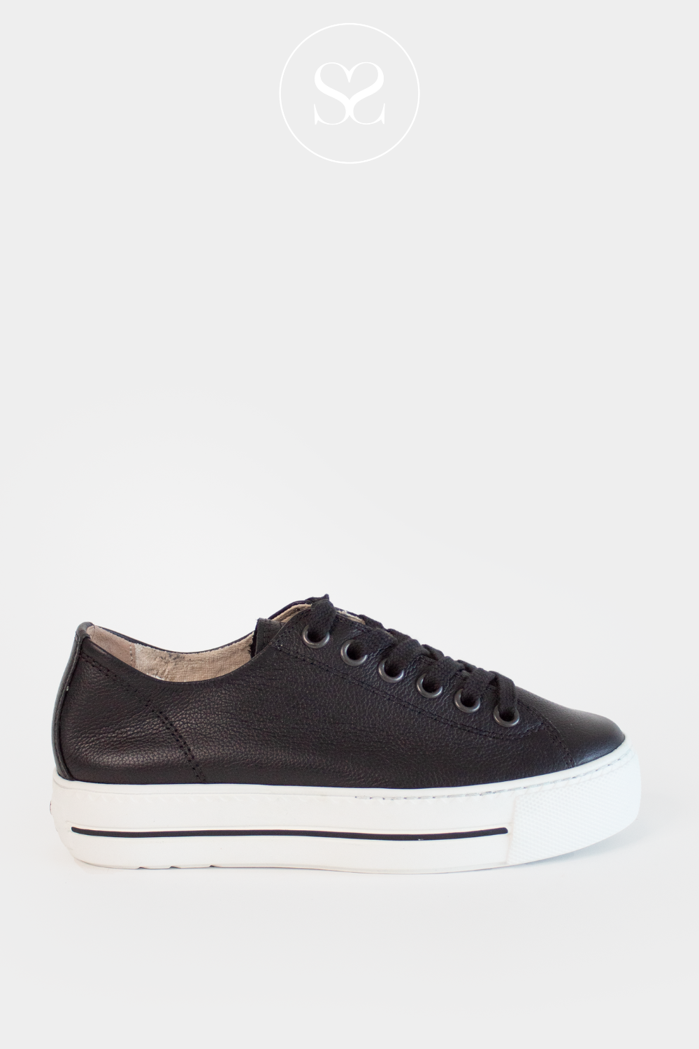 PAUL GREEN 4790 BLACK FLATFORM TRAINERS PAUL GREEN SNEAKERS IRELAND