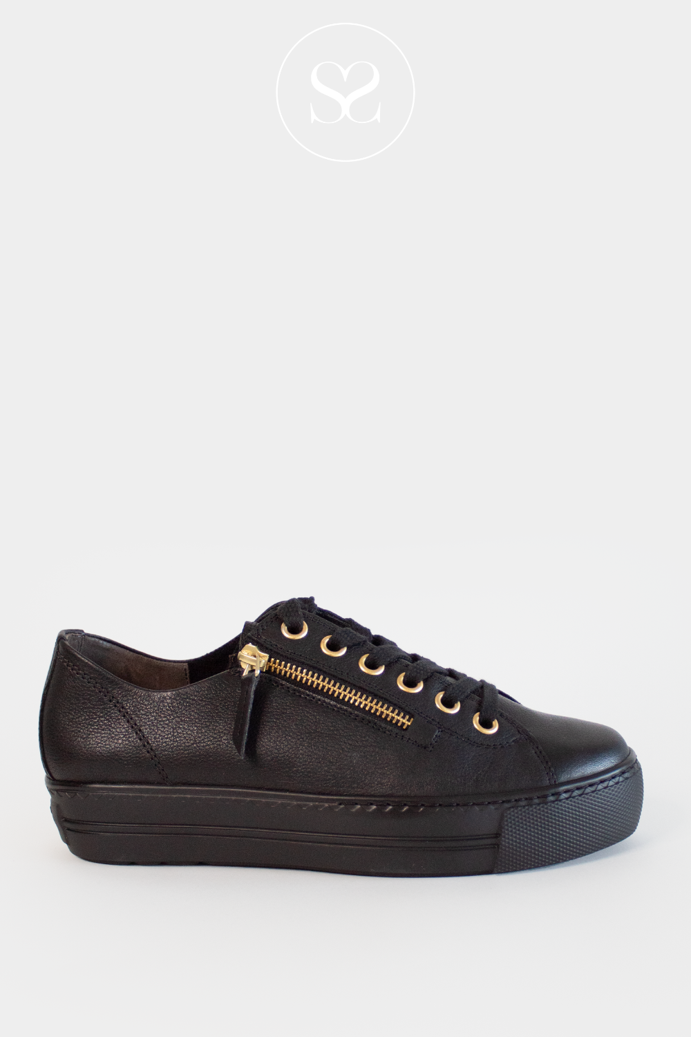 Black flatform trainers on sale