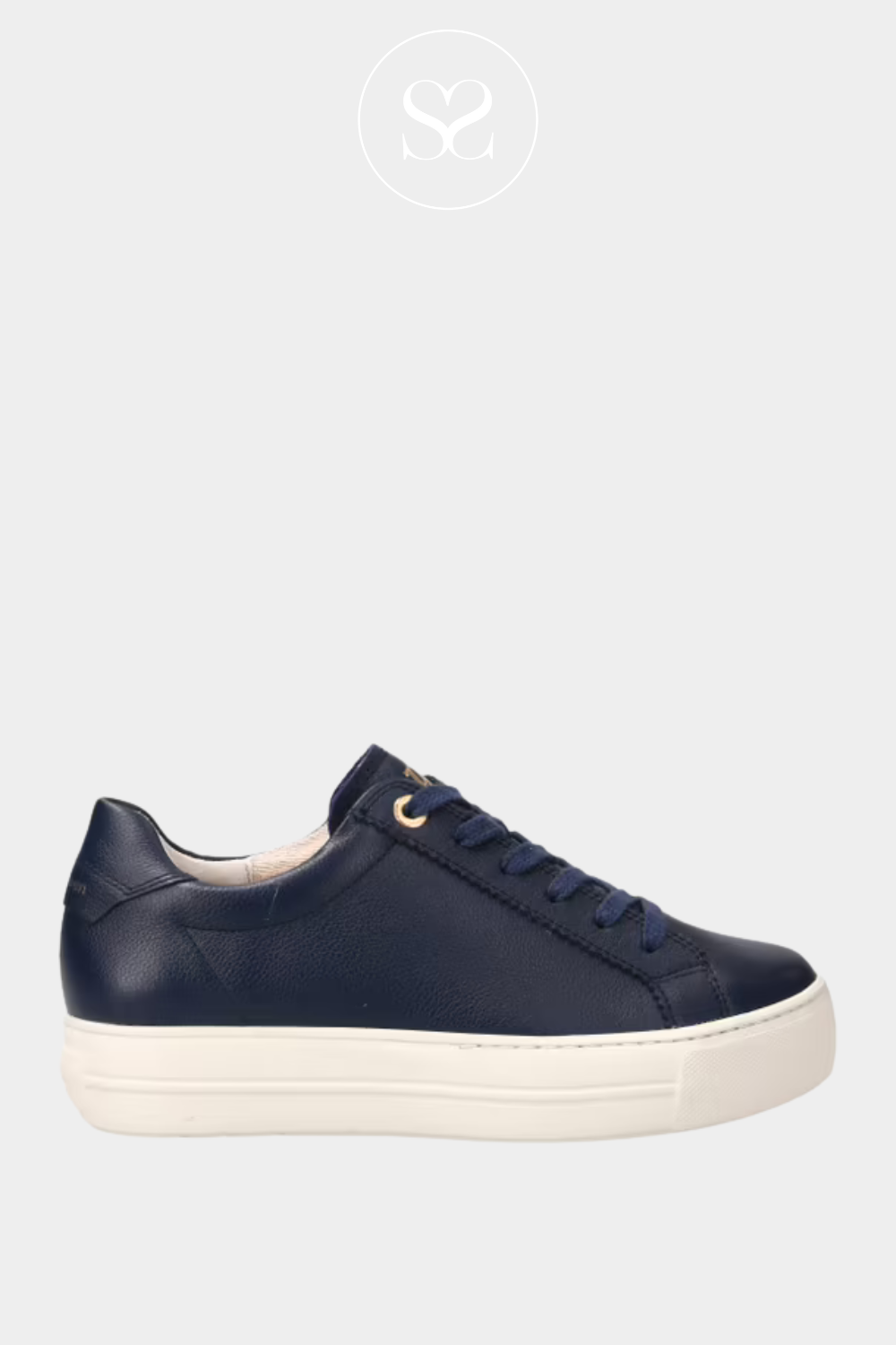 PAUL GREEN 5241 NAVY LEATHER TRAINERS PAUL GREEN SNEAKERS IRELAND