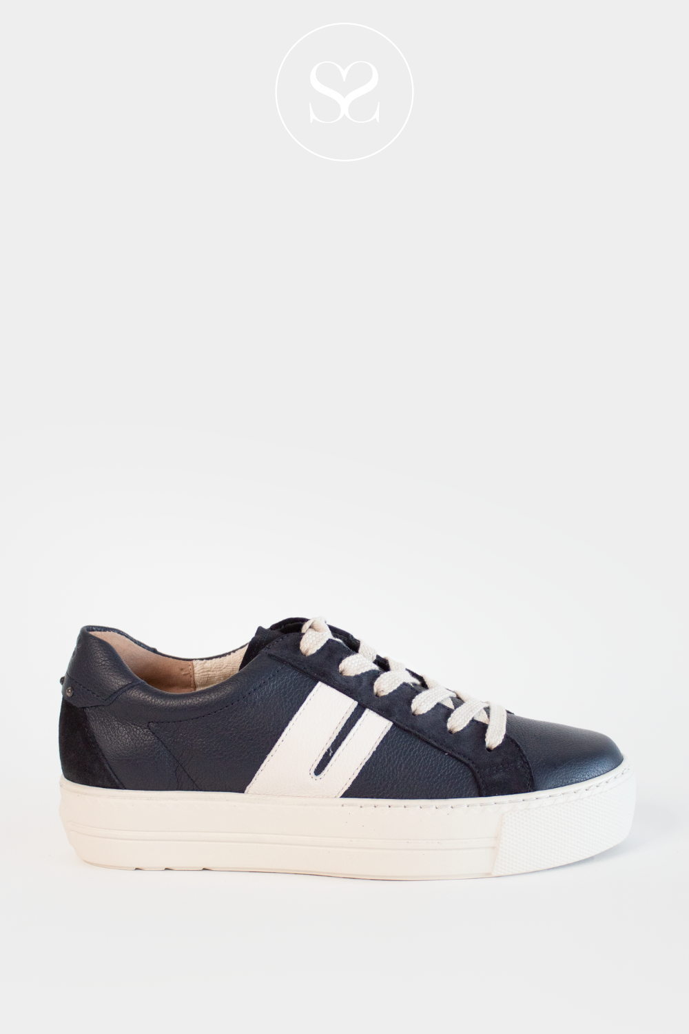 Leather flatform trainers shop