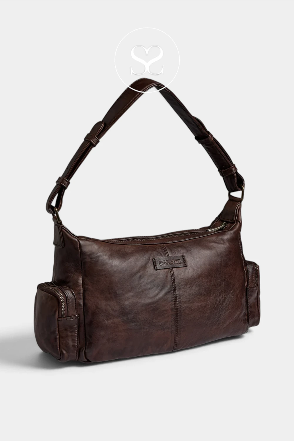 Depeche Chocolate Brown Cargo-style Shoulderbag - 17368