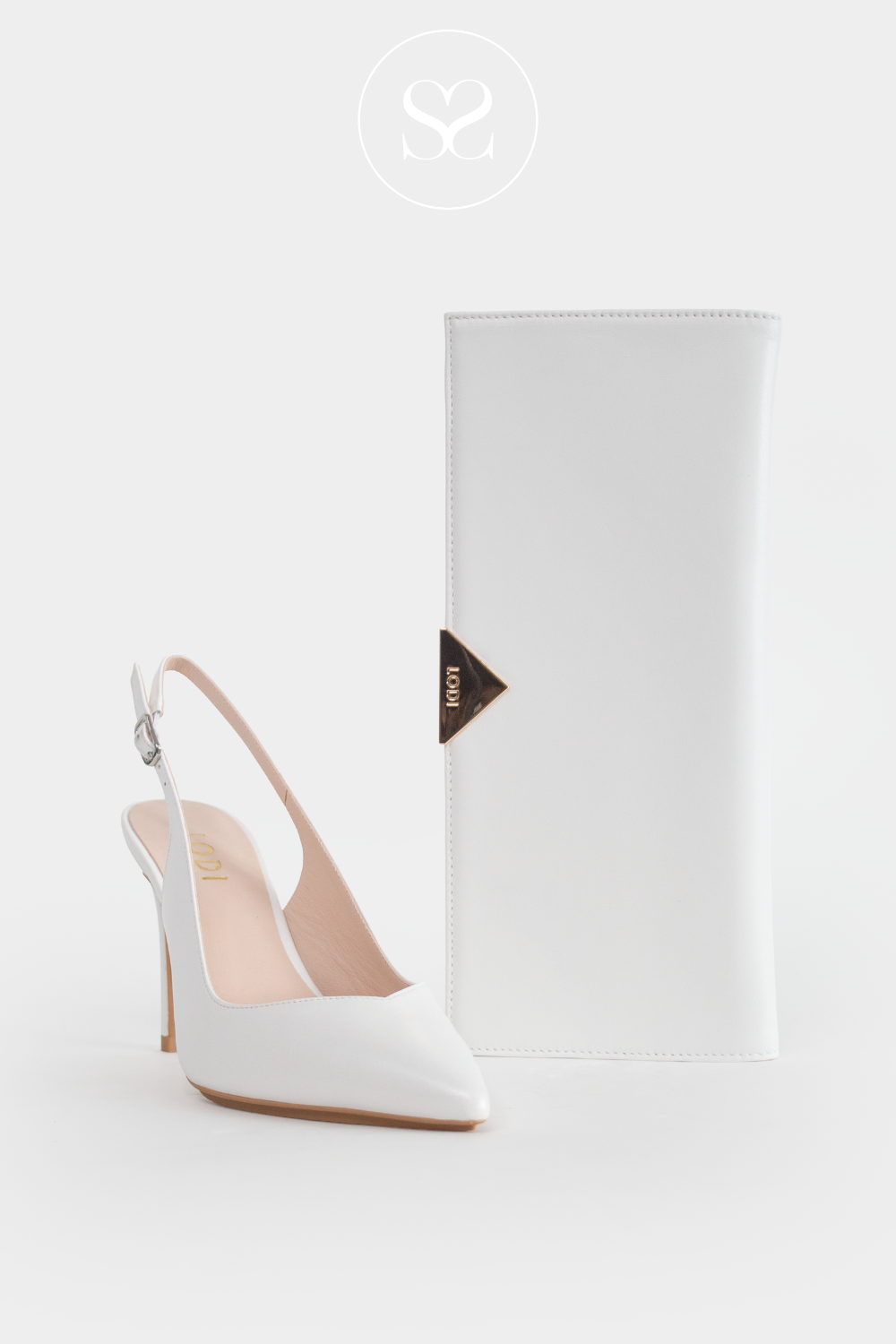 Lodi Pearl Leather Envelope Clutch Bag L1900