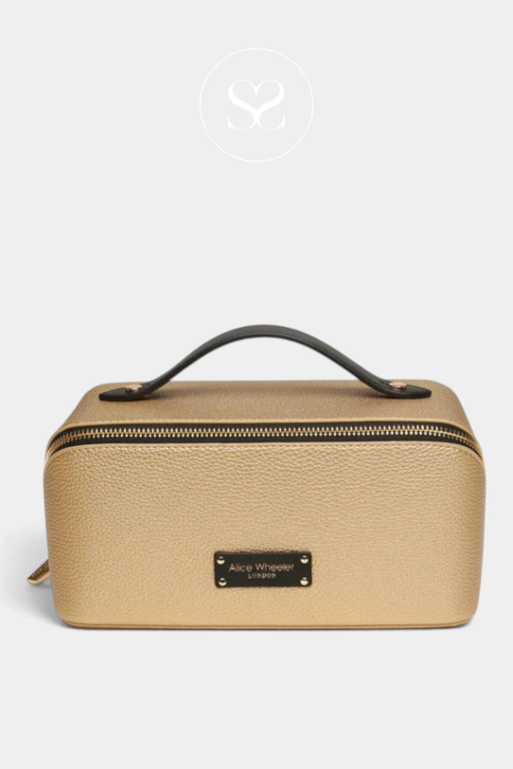 Alice Wheeler Gold Black Train Case - Kensington