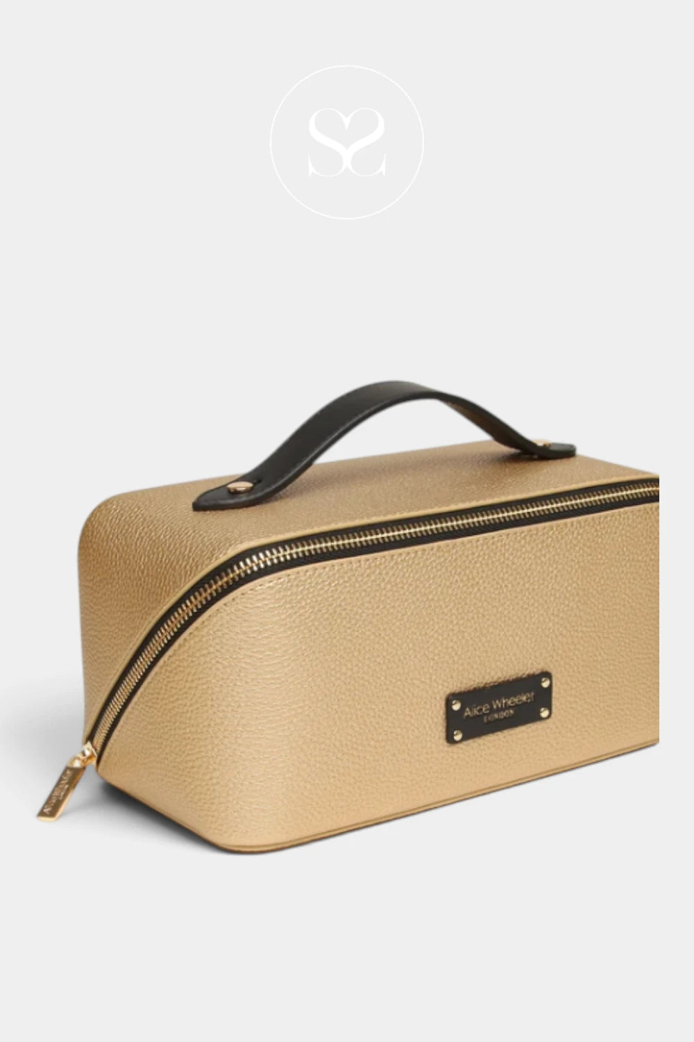 Alice Wheeler Gold Black Train Case - Kensington