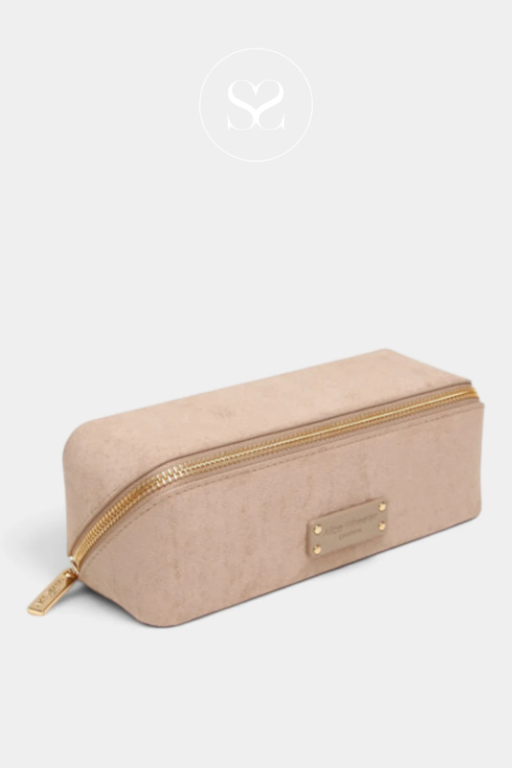 Alice Wheeler Mink Suede Suede Small Train Case - Kensington (S)