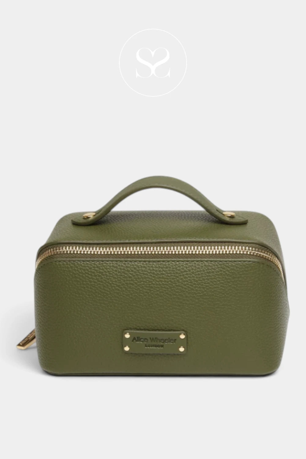 Alice Wheeler Olive Green Mini Train Case - Kensington (M)