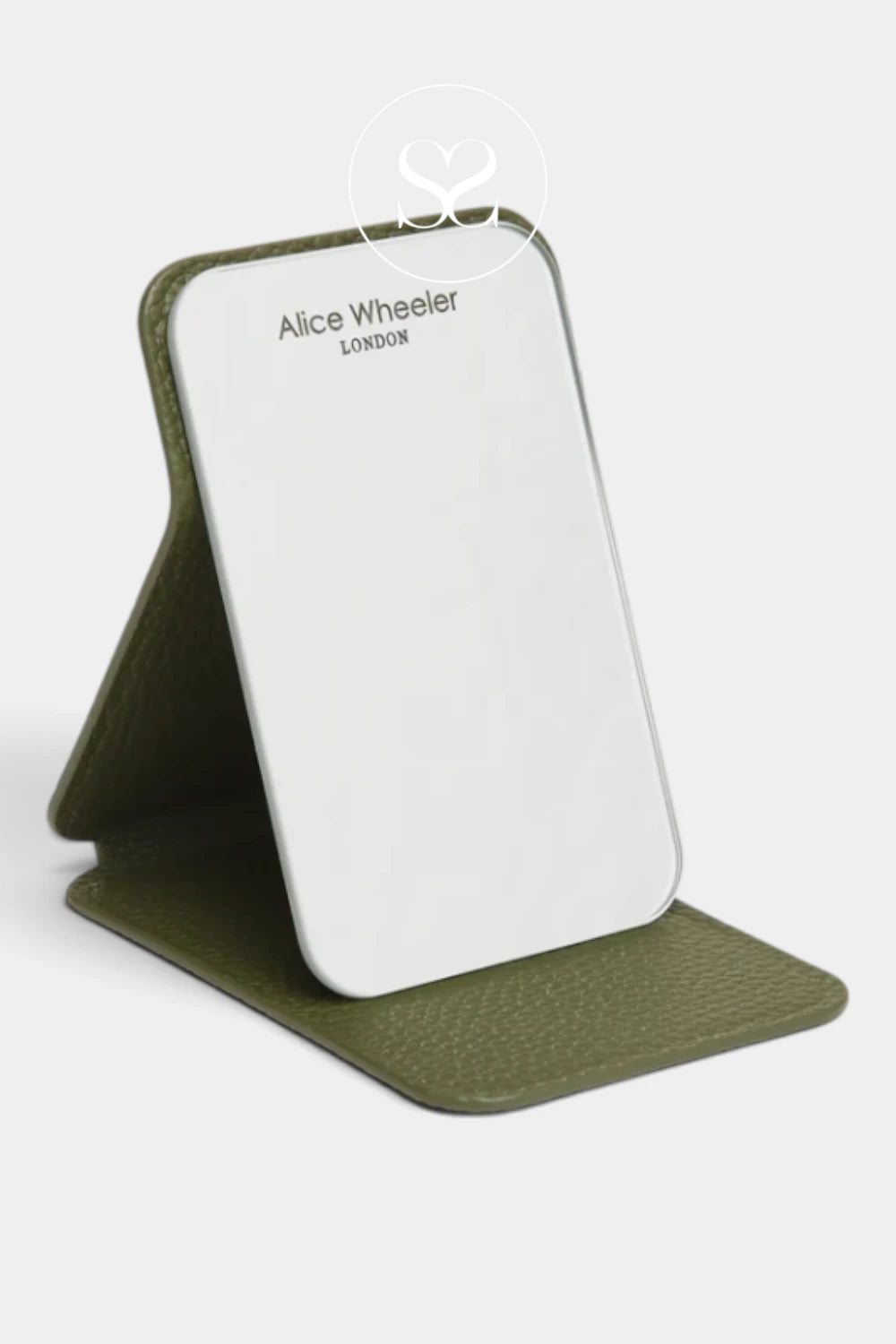 Alice Wheeler Olive Green Mini Folding Mirror