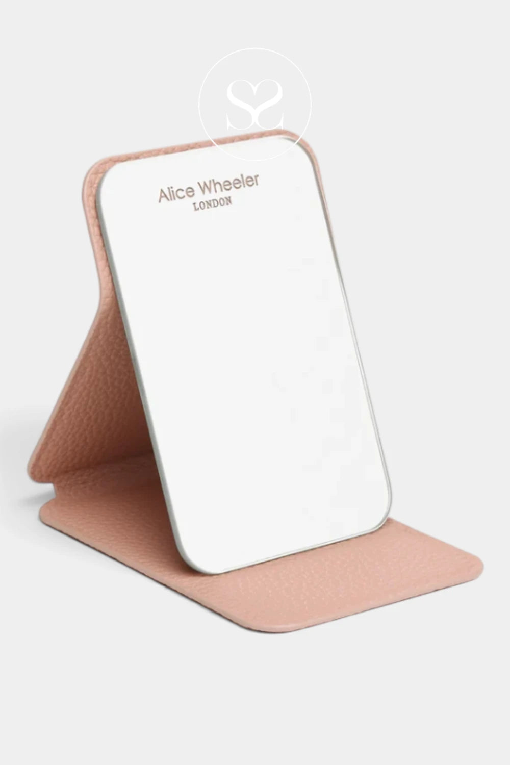 Alice Wheeler Pink Mini Folding Mirror