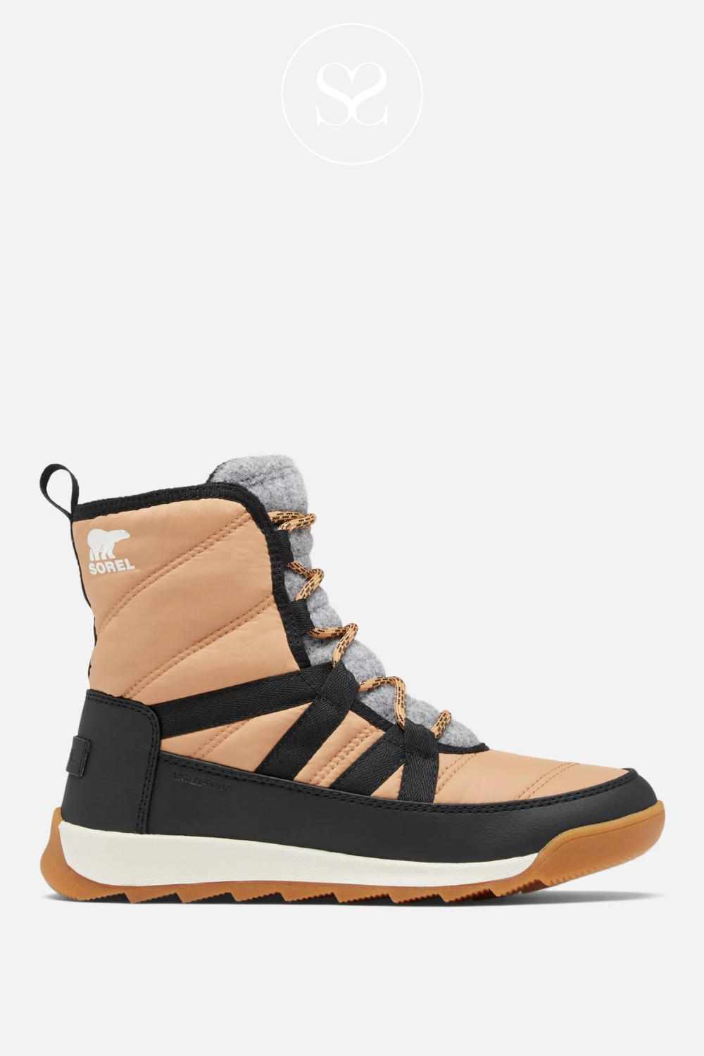 Tan sorel boots store