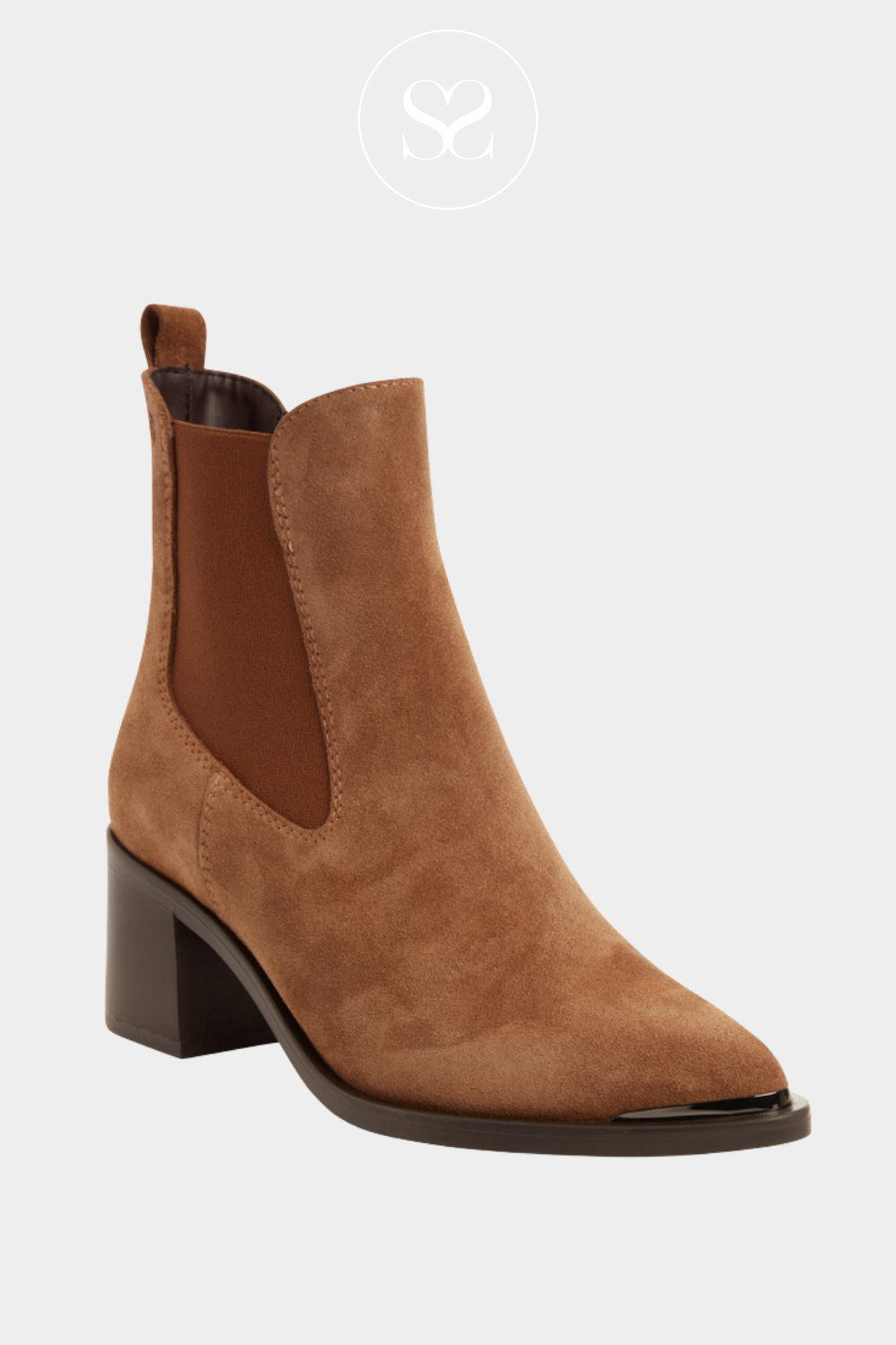 TAMARIS 1-25301-45-300 TAN SUEDE LEATHER STRETCH ANKLE BOOTS