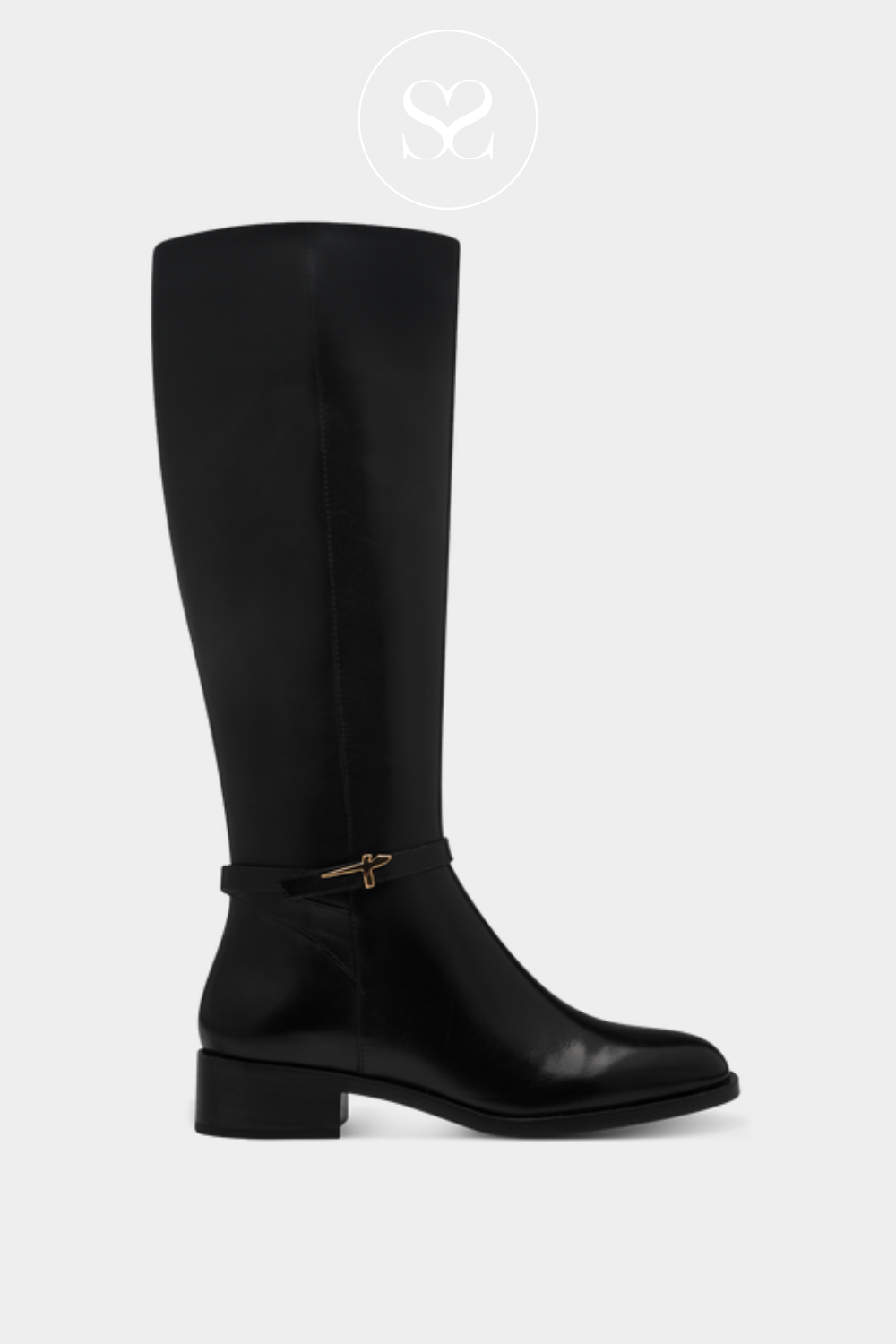 Low heel knee high boot outlet