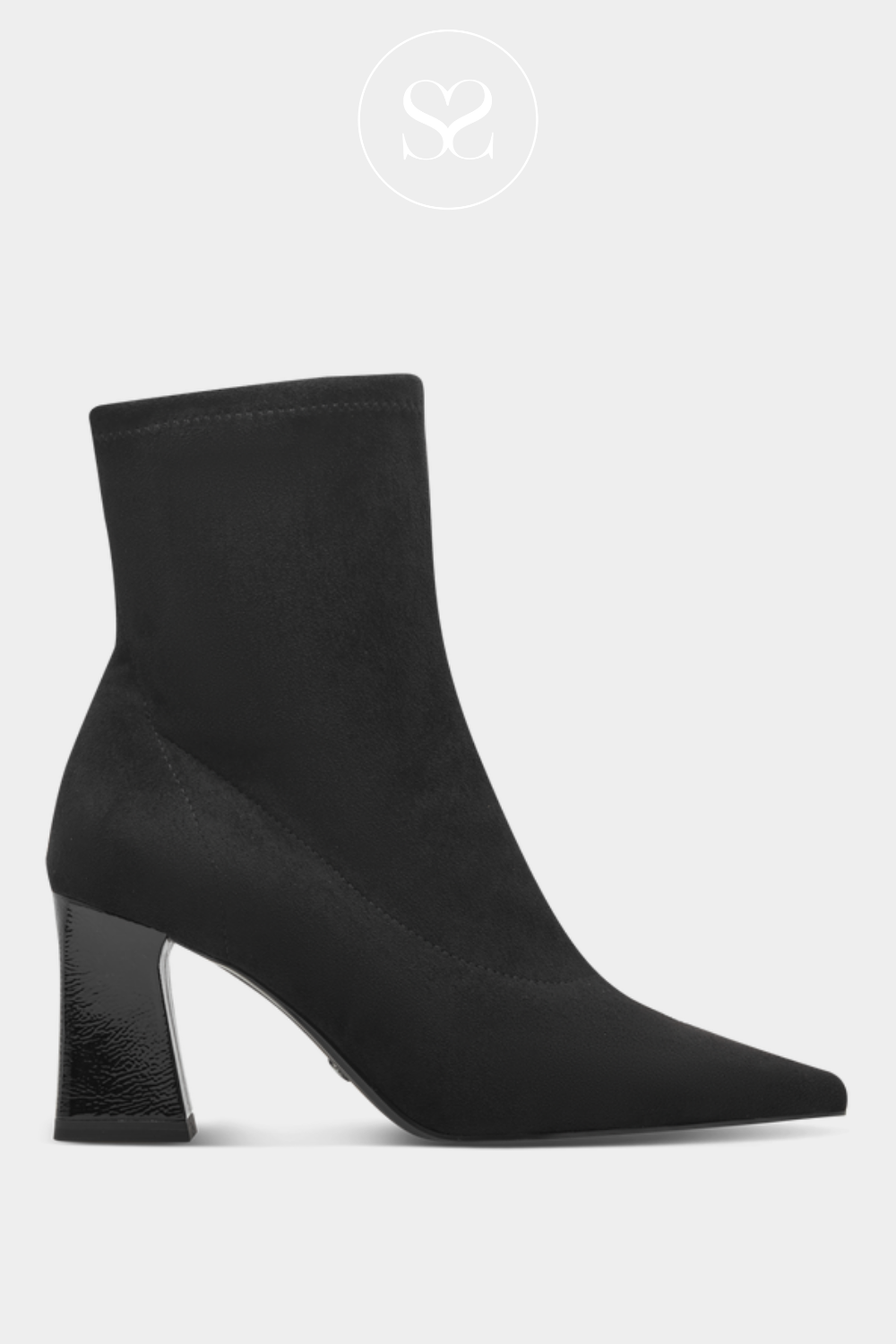 Sock ankle boots block heel clearance