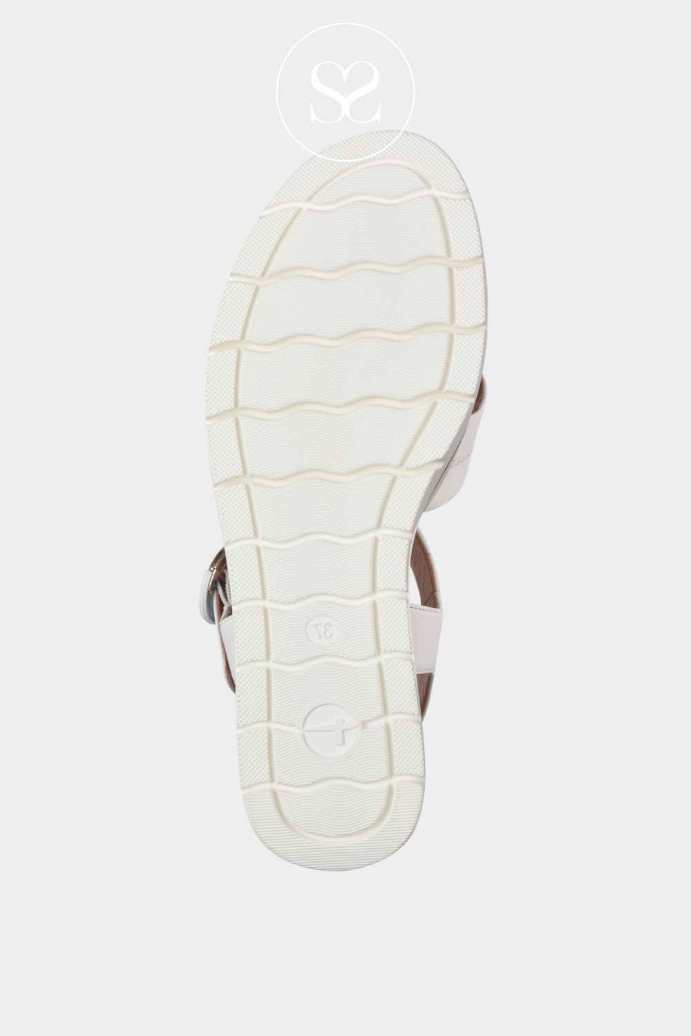 TAMARIS 1-28202-42 WHITE LEATHER WEDGE SANDAL WITH CRISS CROSS STRAPS AND ADJUSTABLE ANKLE STRAPTAMARIS 1-28202-42 WHITE LEATHER WEDGE SANDAL WITH CRISS CROSS STRAPS AND ADJUSTABLE ANKLE STRAP