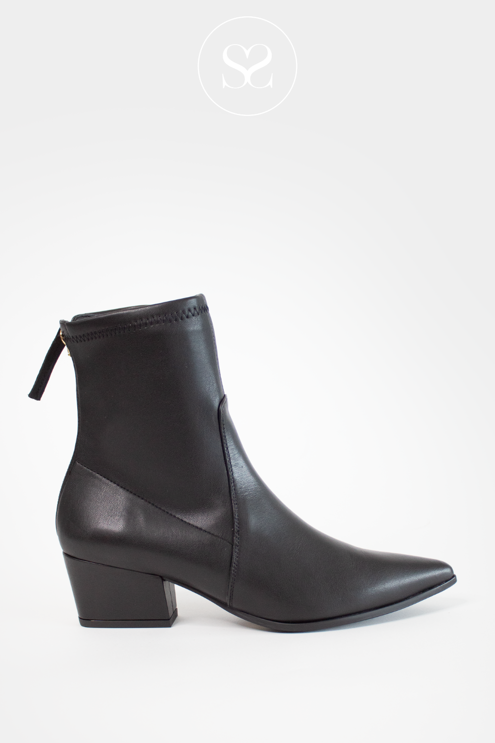 Block heel booties top
