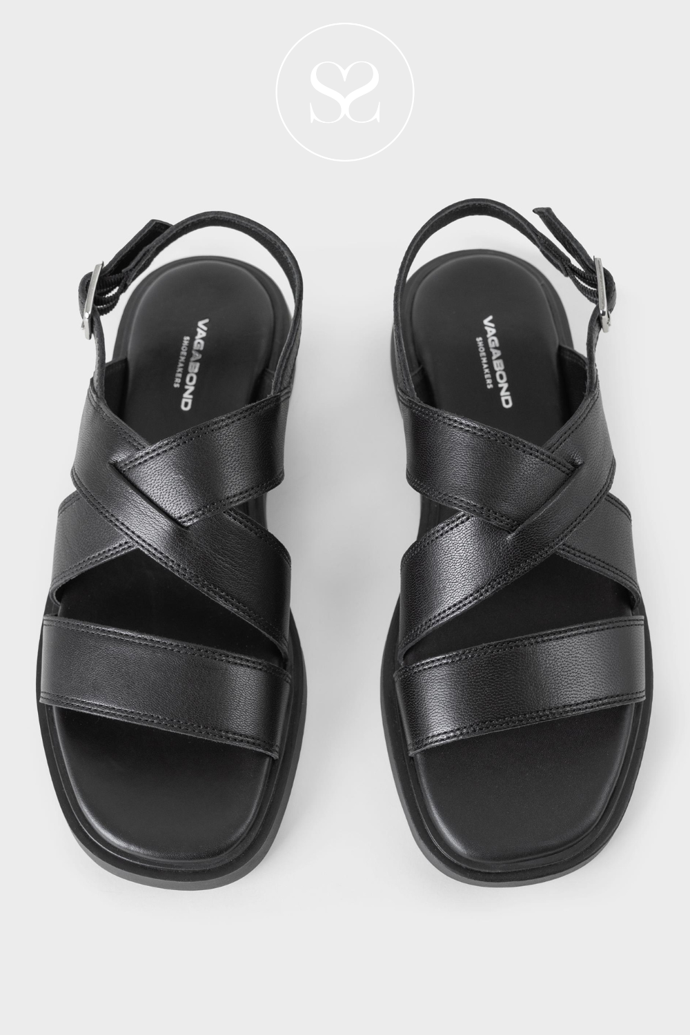 CHUNKY BLACK SANDALS FROM VAGABOND - CONNIE