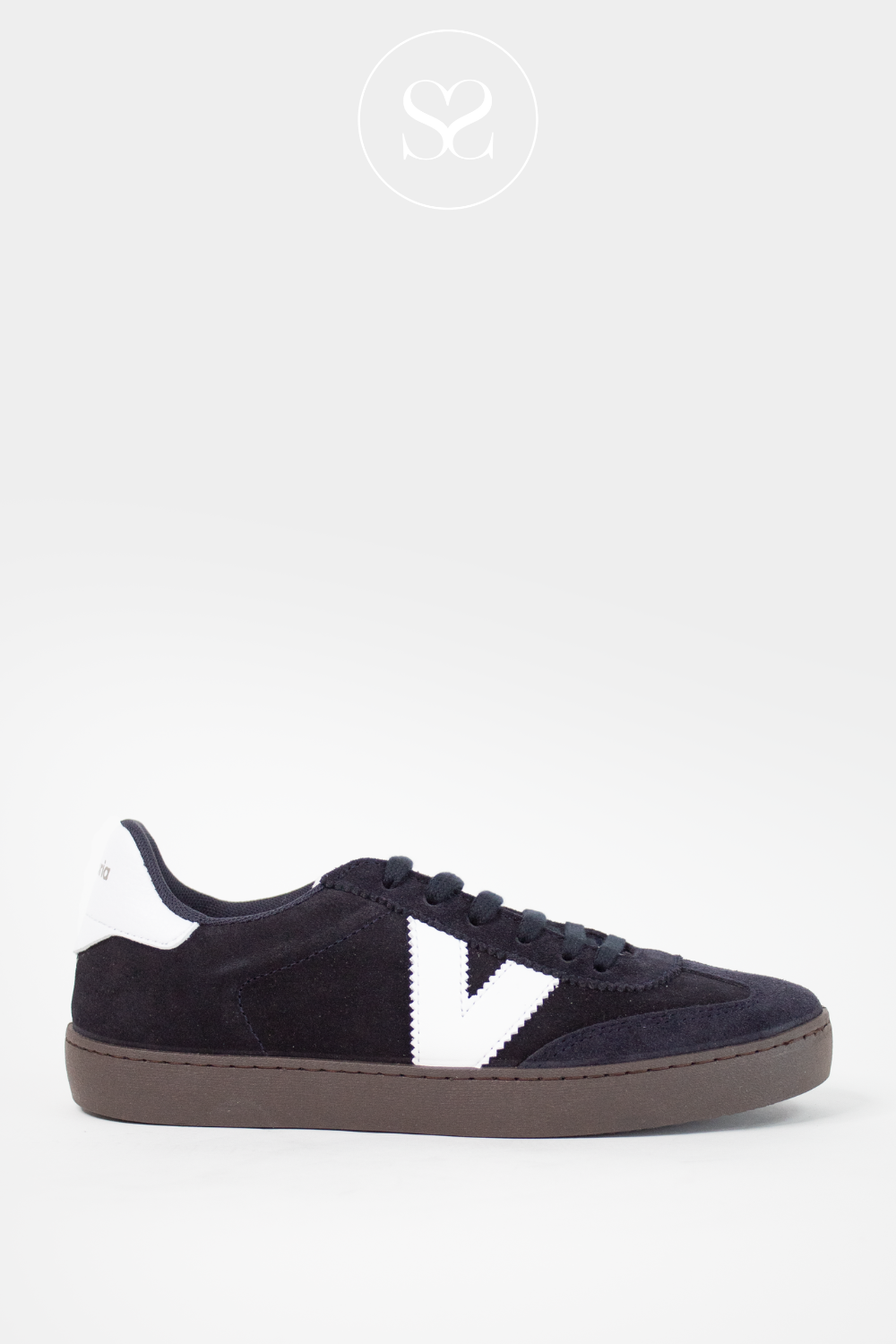 Navy flatform trainers hot sale