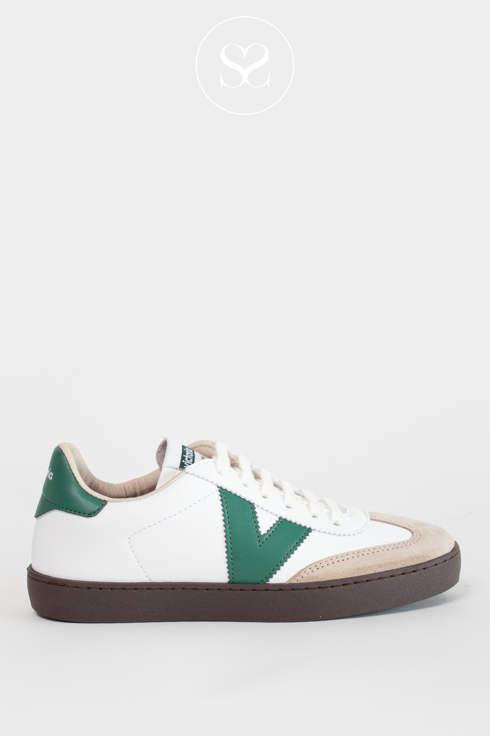 Green and white trainers online