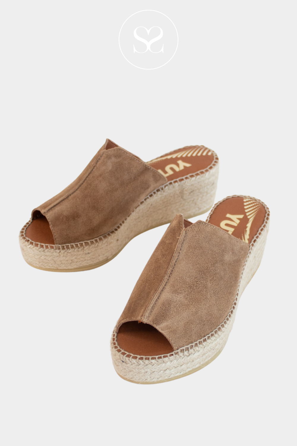 VIGUERA 2275 TAN SUEDE SLIER STYLE ESPADRILLE WEDGES