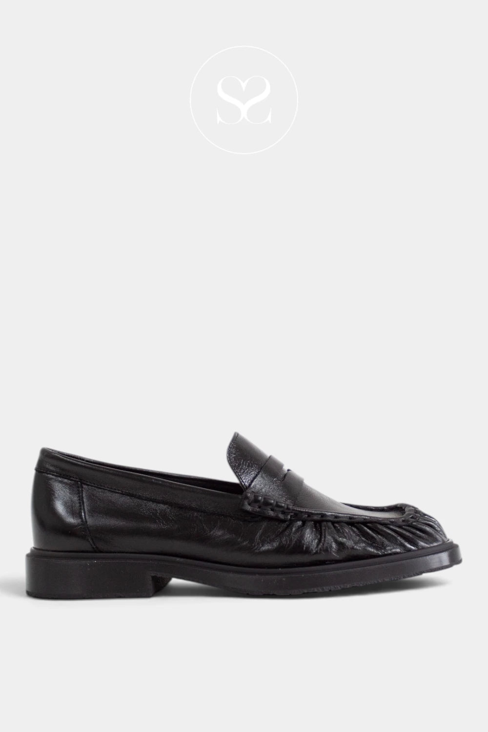 Wonders Black Moccasin Loafers - B-9170