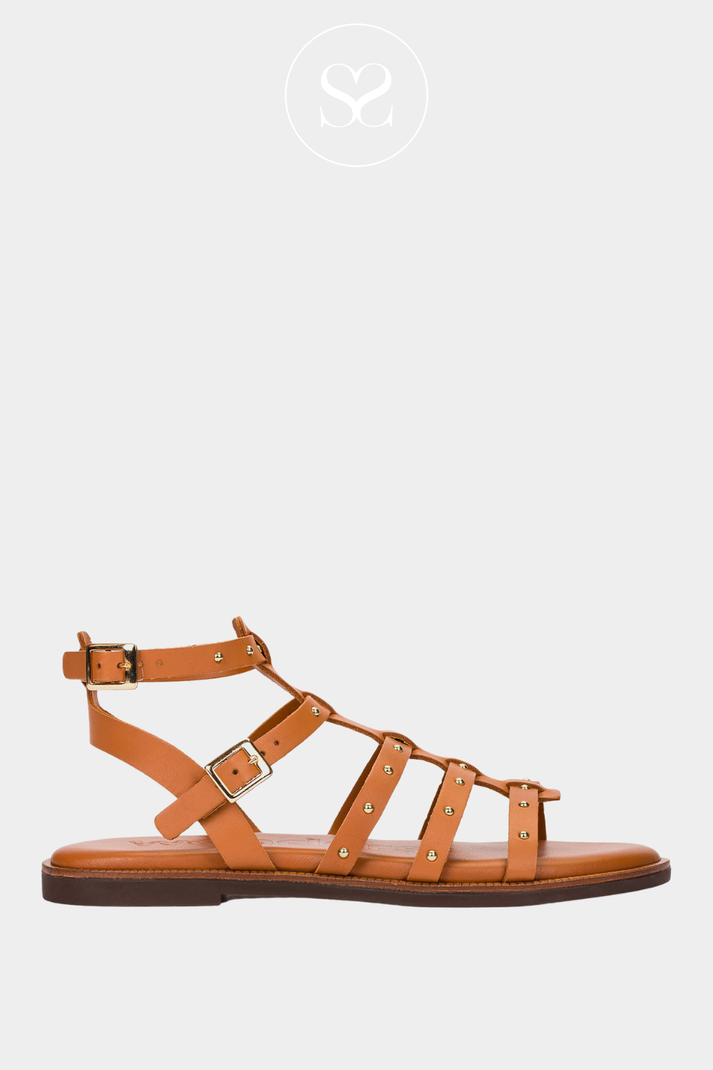 Wonders Tan Leather AB-1554M Gladiator sandals.