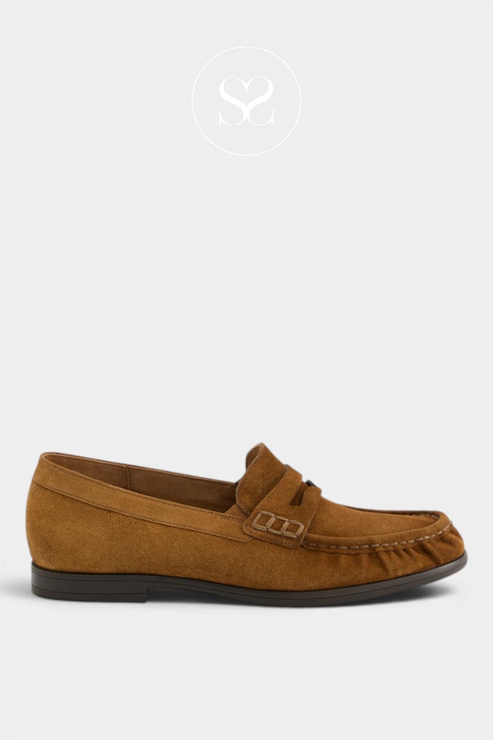 Paul Green Camel Suede Penny Loafers 1228-004 for Women in Ireland
