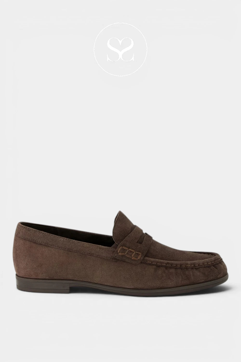 Paul Green Brown Suede Penny Loafers 1228-001 for Women in Ireland