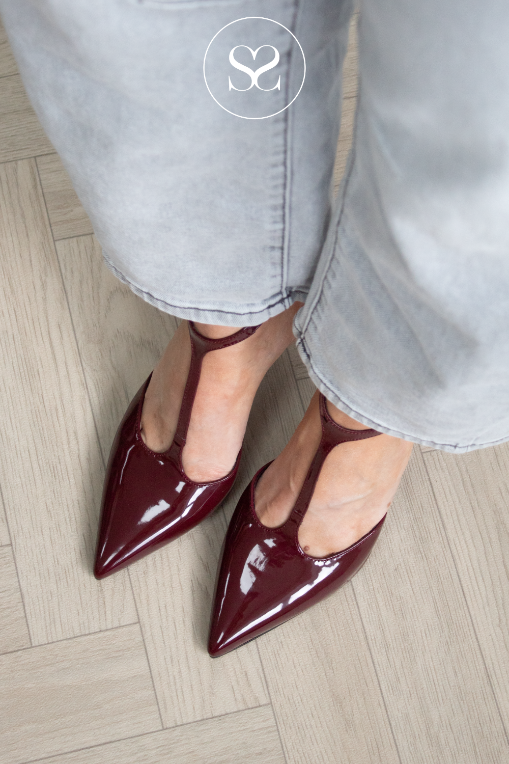 Tamaris Wine Patent Leather Heels 1-22461-47